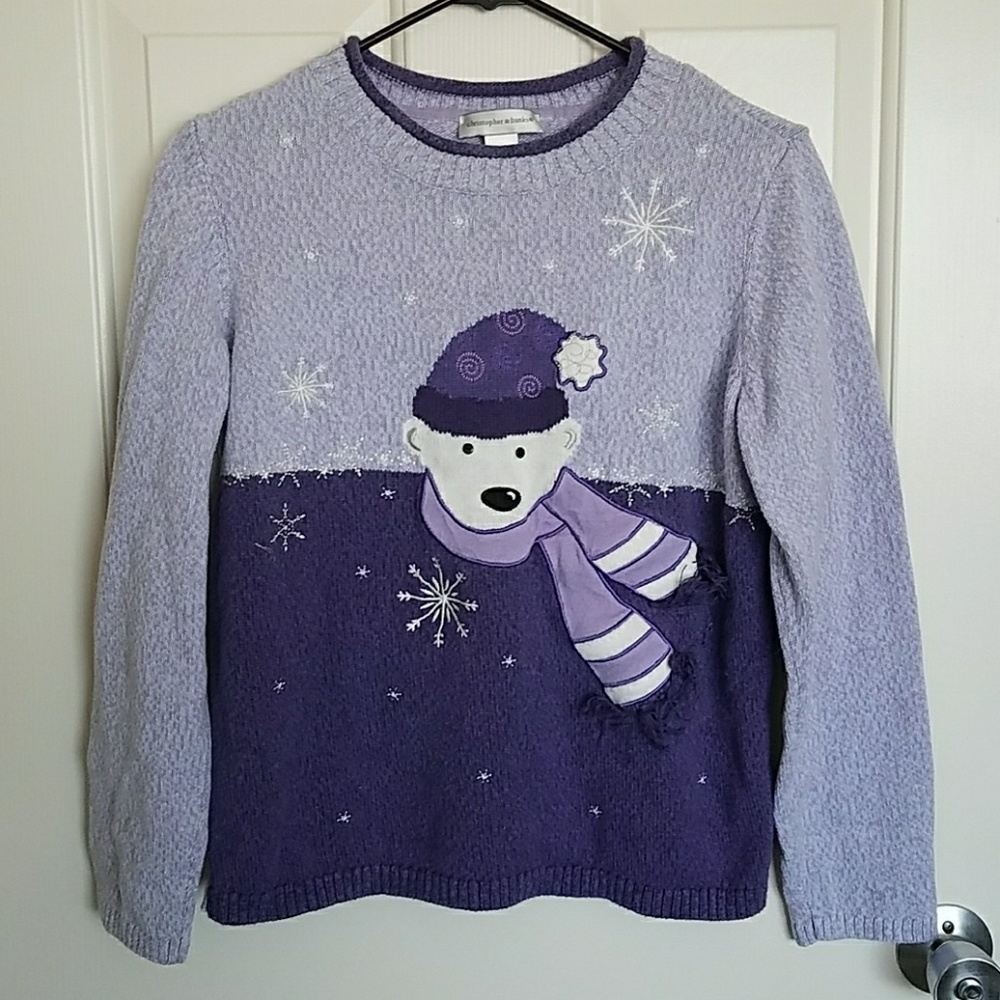 ❤Christopher and Banks Polar Bear Cotton Sweater